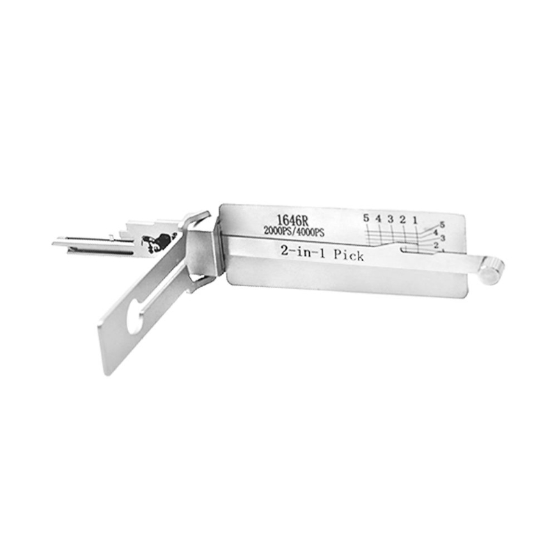 Original Lishi 1646R 2 in 1 Decoder Pick Master Lock Steel Locksmith Opening Tools Set Supplies for Domestic Use