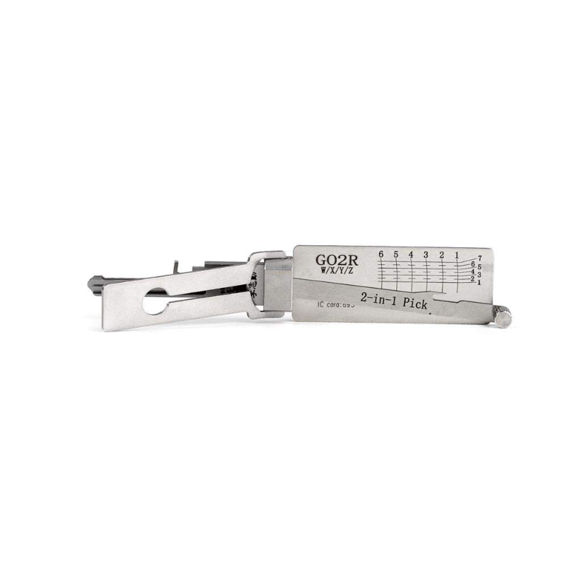 Lishi GO2R Model 2-in-1 Auto Lock Pick Set with Metal Construction for Car Lock Opening Decoder