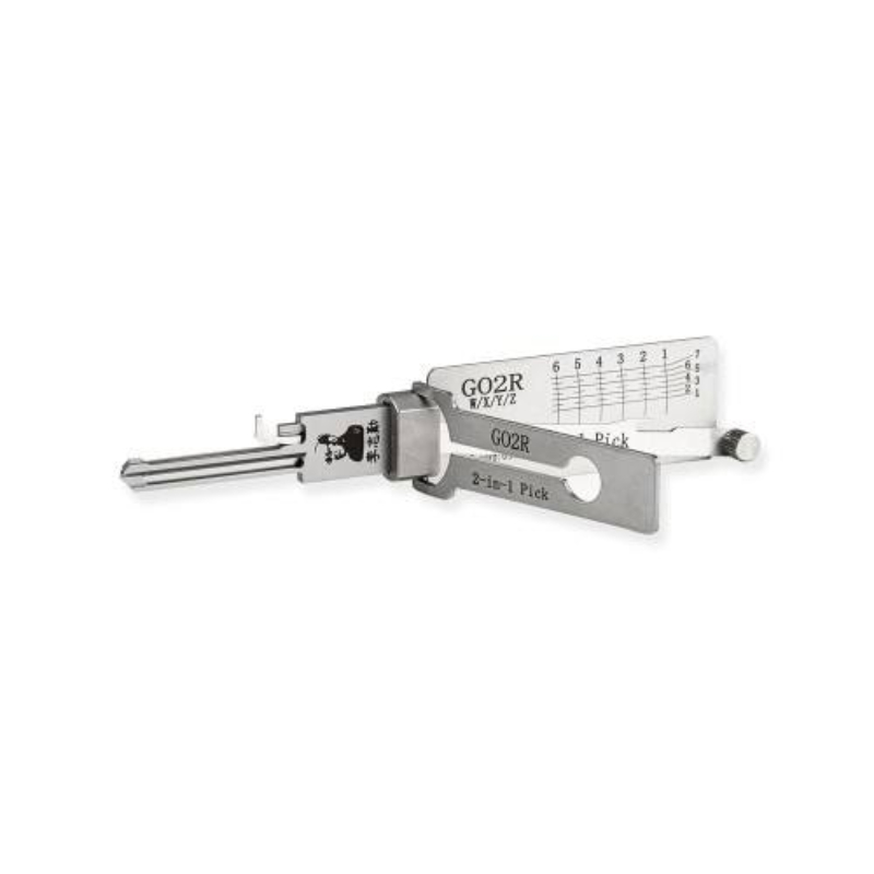 Lishi GO2R Model 2-in-1 Auto Lock Pick Set with Metal Construction for Car Lock Opening Decoder