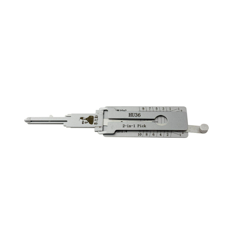 Lishi 2 in 1 HU36 Truck Decoder Pick Set Locksmith Opening Tools for HU36 Steel Plastic Material Supplies for Use in the USA