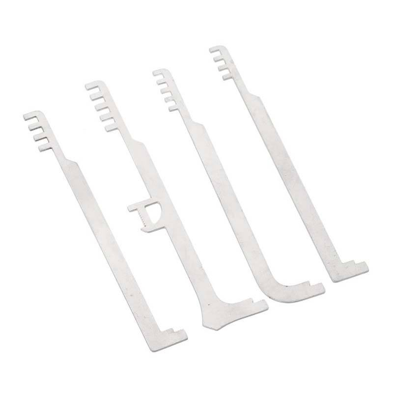4PCS Stainless Steel Comb Pick Set Multi Wrench Tension Tool for Firefighting Repair and Locksmith Tools