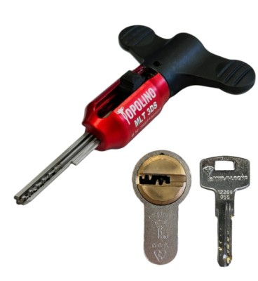 Topolino MLT 3DS Decoder Tool with Mechanical Feedback Analysis and Dual-Sensory Feedback Loop for Locksmith Tools Model RC33