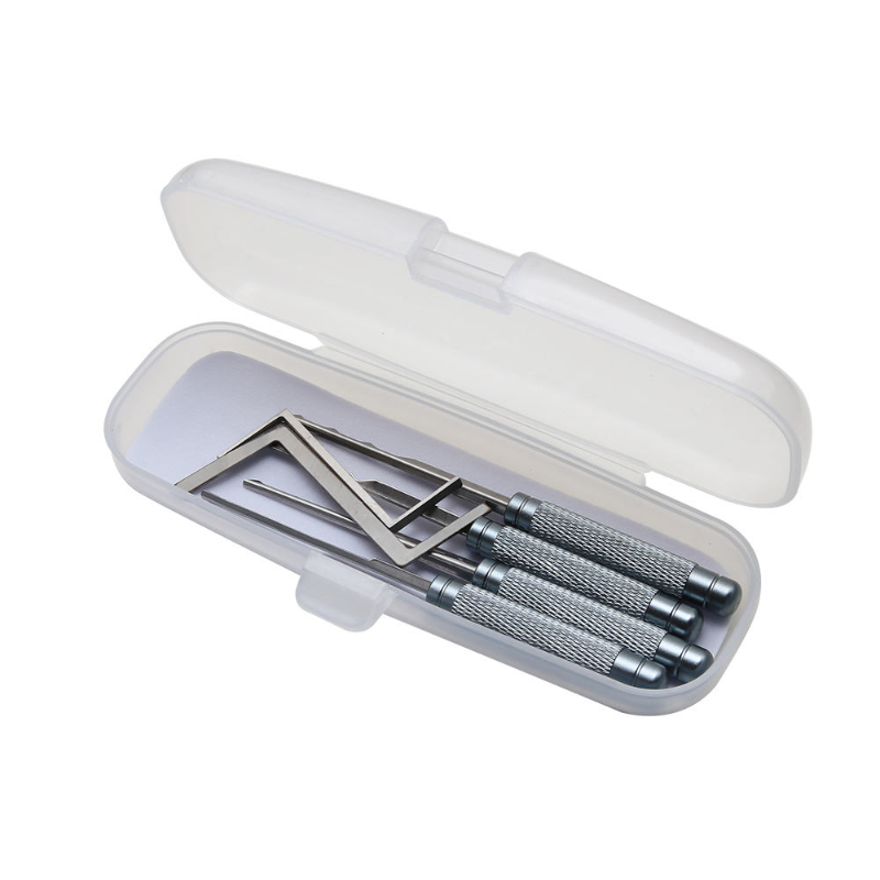 Huashi 6pcs Stainless Steel Lock Pick Set with Dual-Sensory Feedback for Professional Locksmith Tools