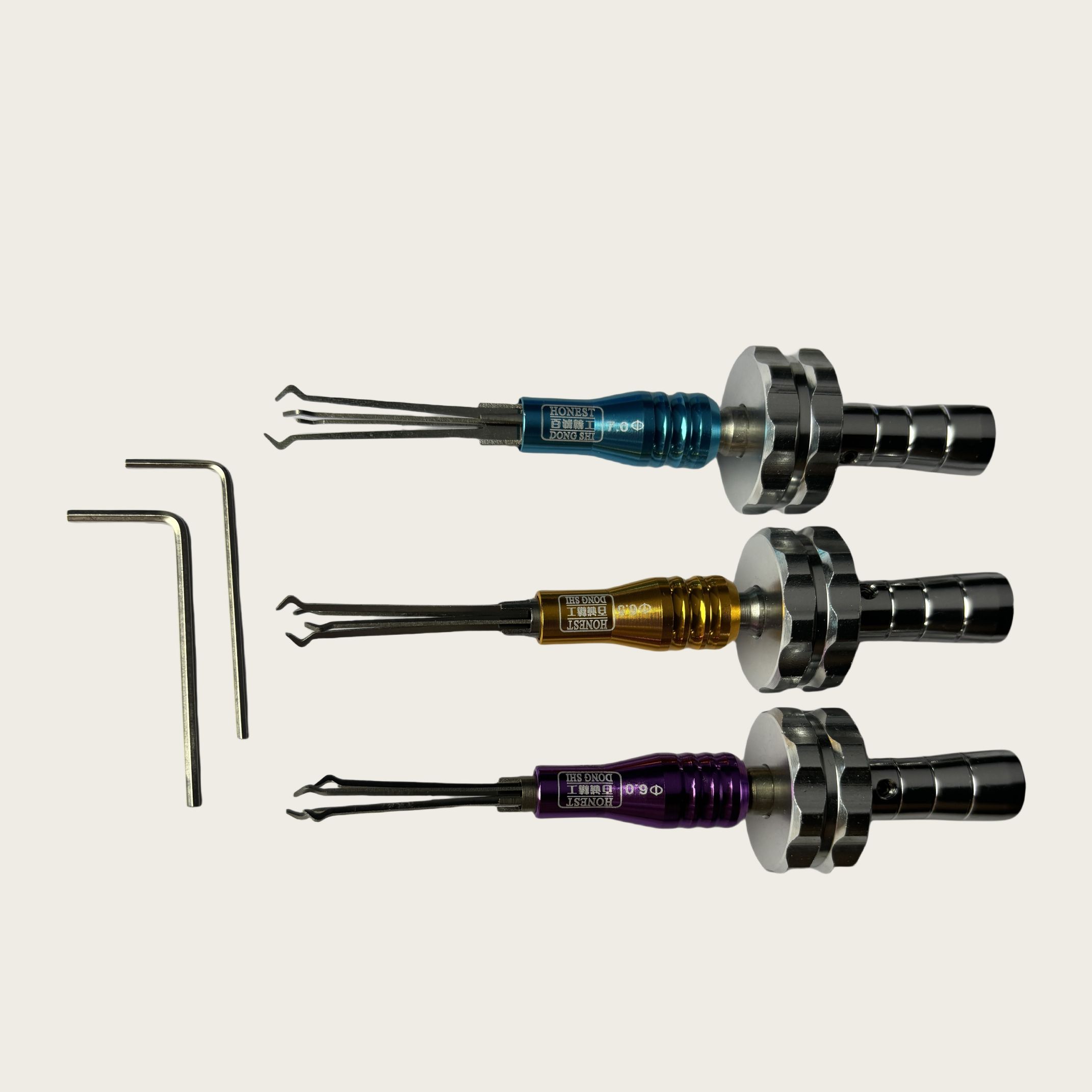 Baicheng Colorful Cross Three-piece Set, 6.0/6.5/7.0mm Multifunctional Wrench, Professional Locksmith Wrench for Maintenance Assistance
