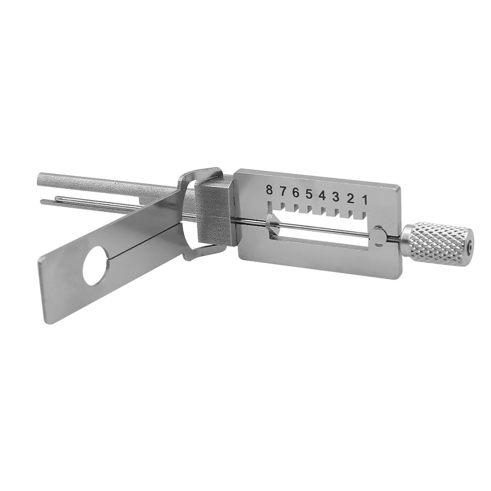 Hot Selling LISHI 2in1 Lock Pick Tool SS004 Locksmith Decoder for Civil Residential Stainless Steel Locks 1~8 Pines Unlock Tool