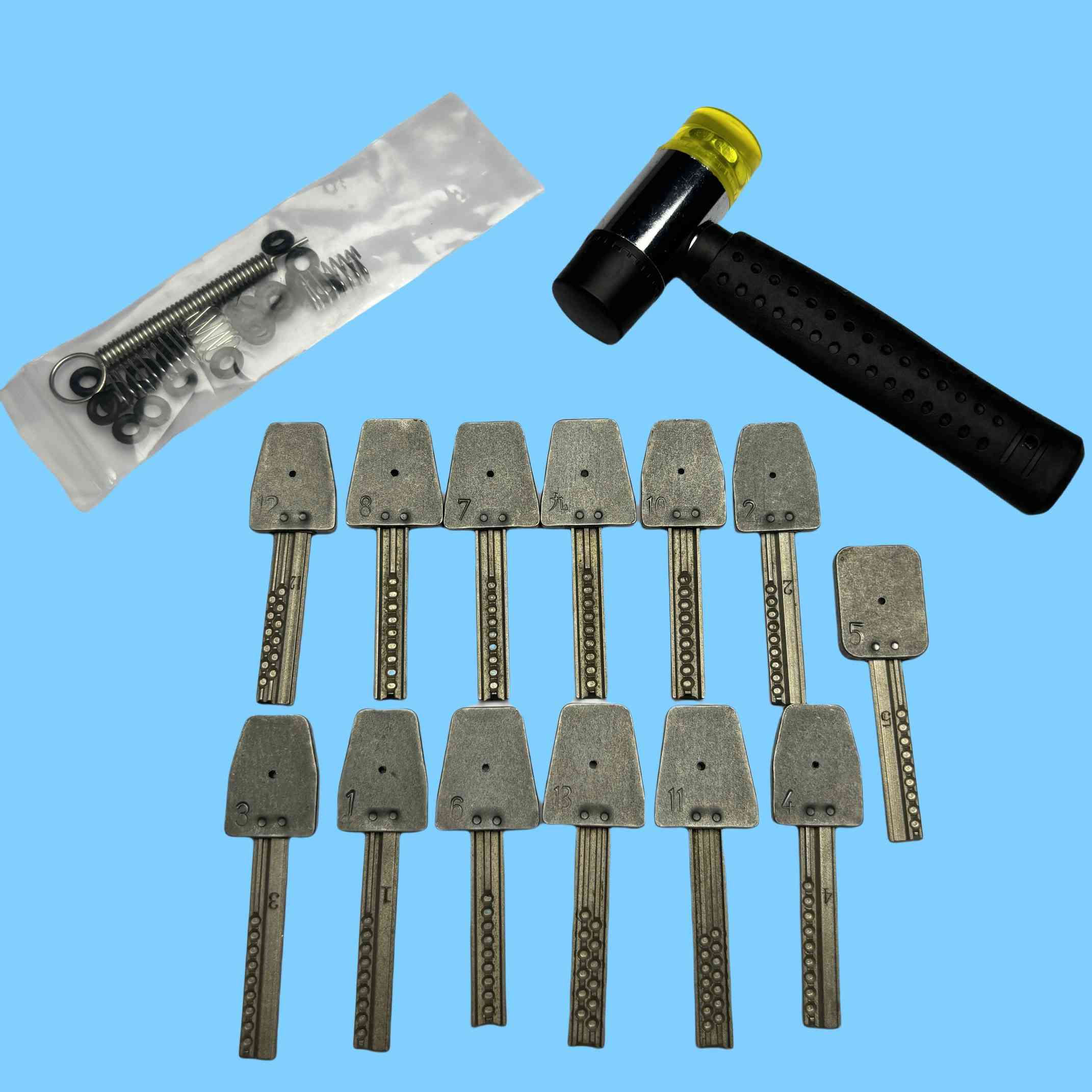 13 pieces HKU type impact lock pick tools for locksmith repair