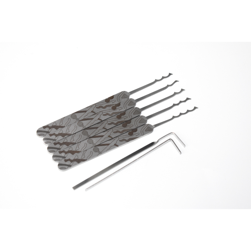 5pcs Stainless Steel Lock Pick Set Model Professional Locksmith Tools